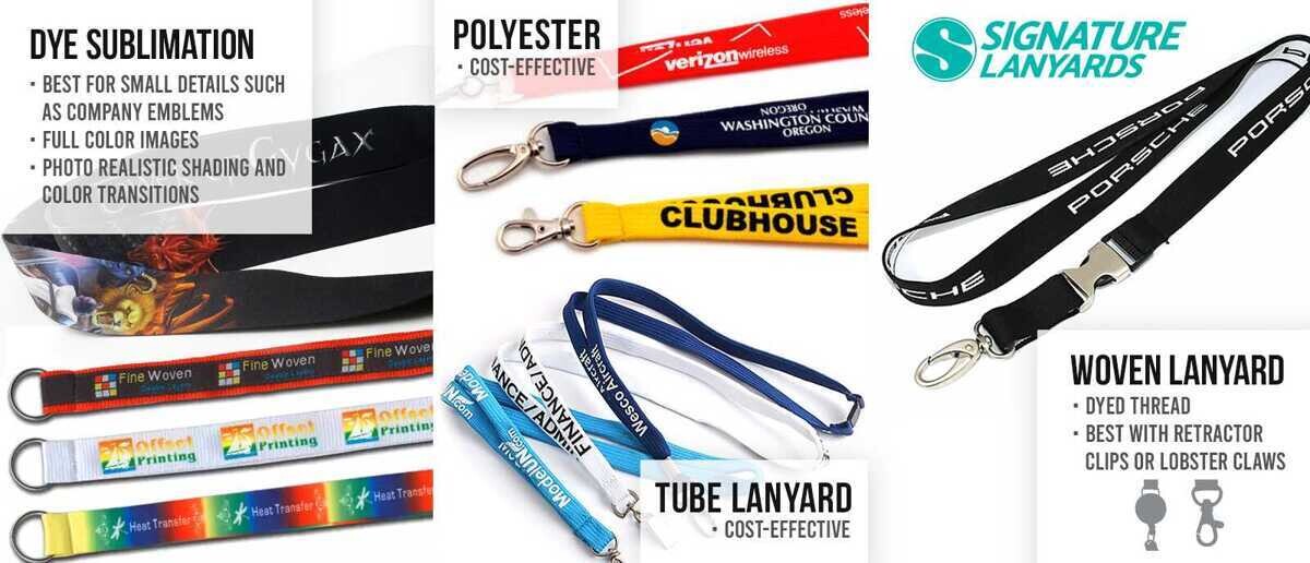 Promotional company lanyards for trade show giveaways