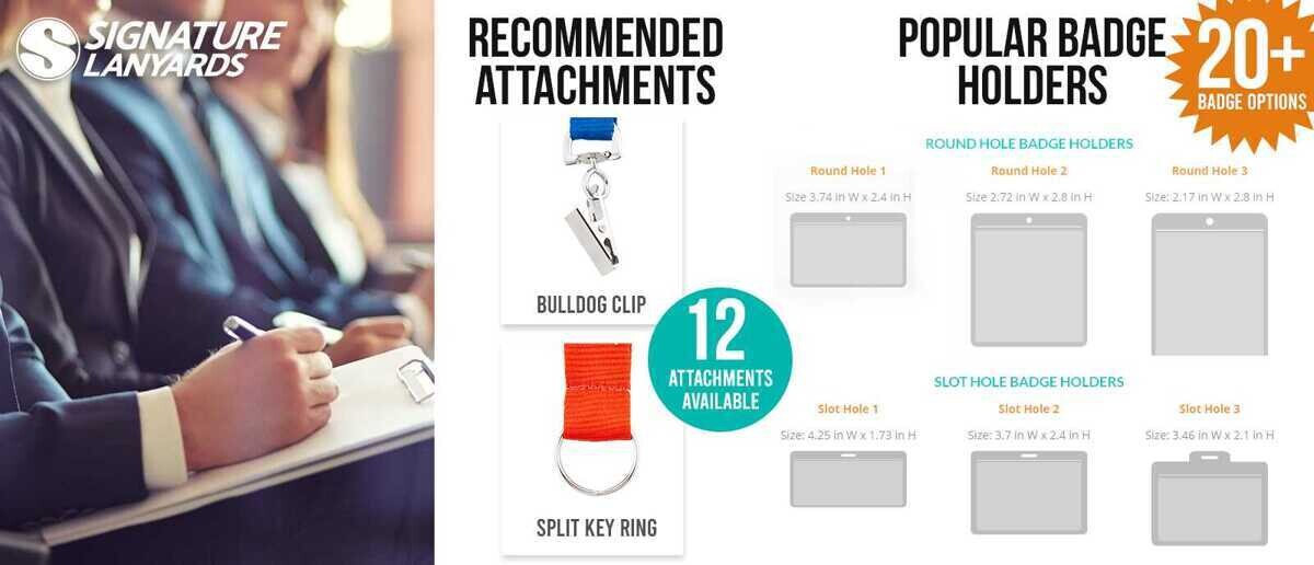 Convention lanyards with various attachment options