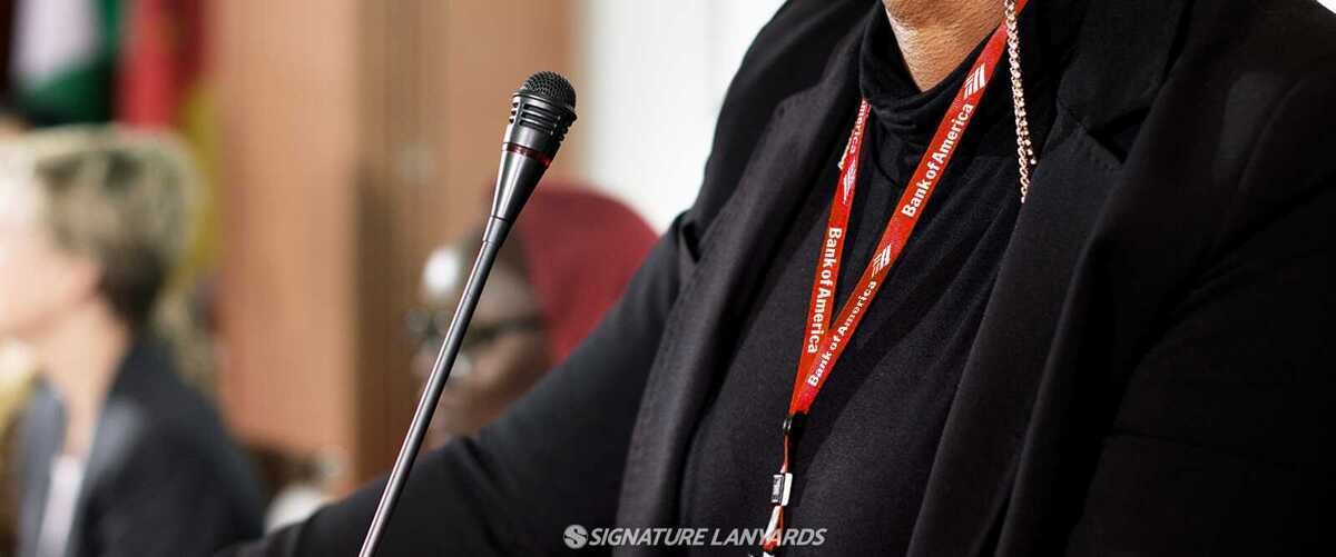 Custom convention lanyards in multiple colors