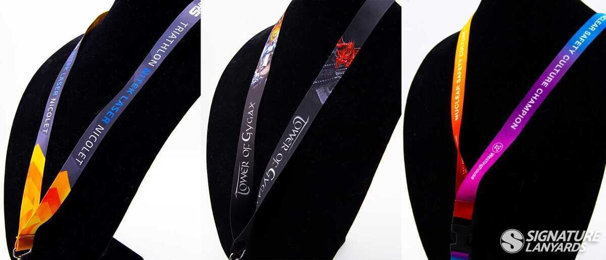 Custom photo lanyard with detailed heat transfer artwork