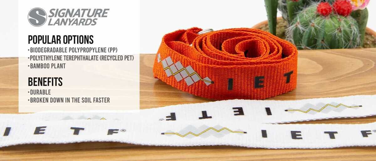 Biodegradable lanyards with custom designs