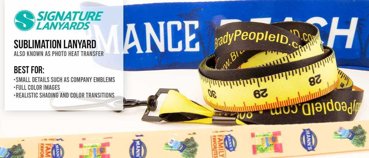 Custom dye sublimation lanyard with full-color design