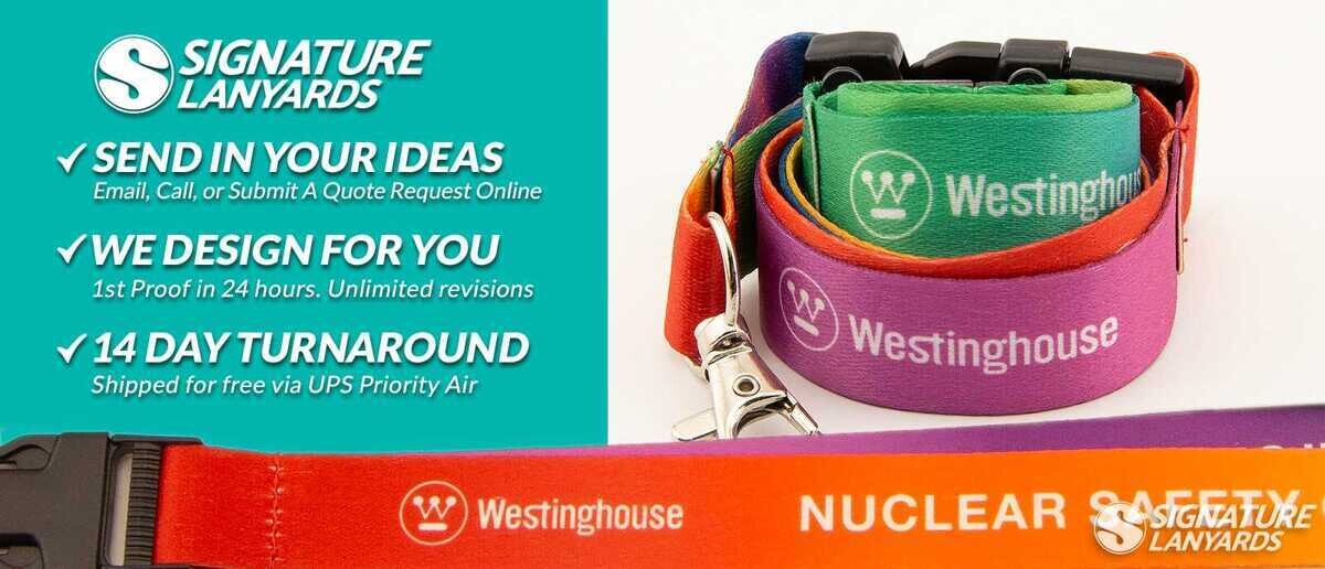 Custom sublimation lanyards in various styles